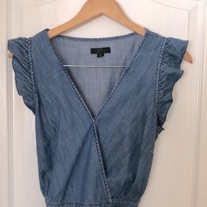 Jcrew denim wrap dress